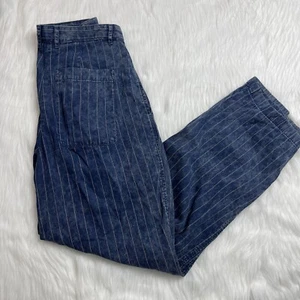 Silence + Noise Size 2 Mom Jeans Pinstripe Urban Outfitters High Rise Vintage - Picture 1 of 4