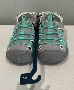 Neu Dicks Sporting Goods Junge Mädchen Gr. 9K Jugend Käfig Sandale Fersenriemen grau türkis - Bild 1 von 9