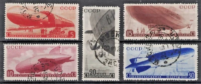 RUSSIA,USSR:1934 SC#C53-C57 Used CTO OG Airships  AR142 - Image 1 of 2