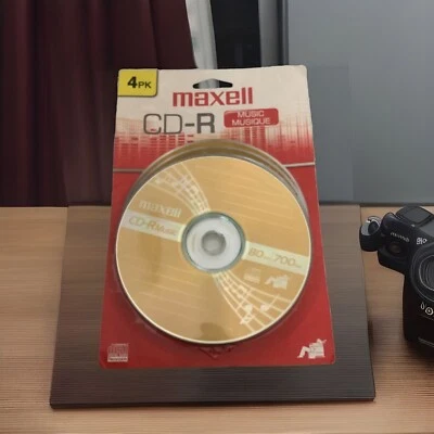 Maxell  CD-R Music 80min /700MB Pack 4x 700MB 80 Minutes NEW. - Image 1 of 4