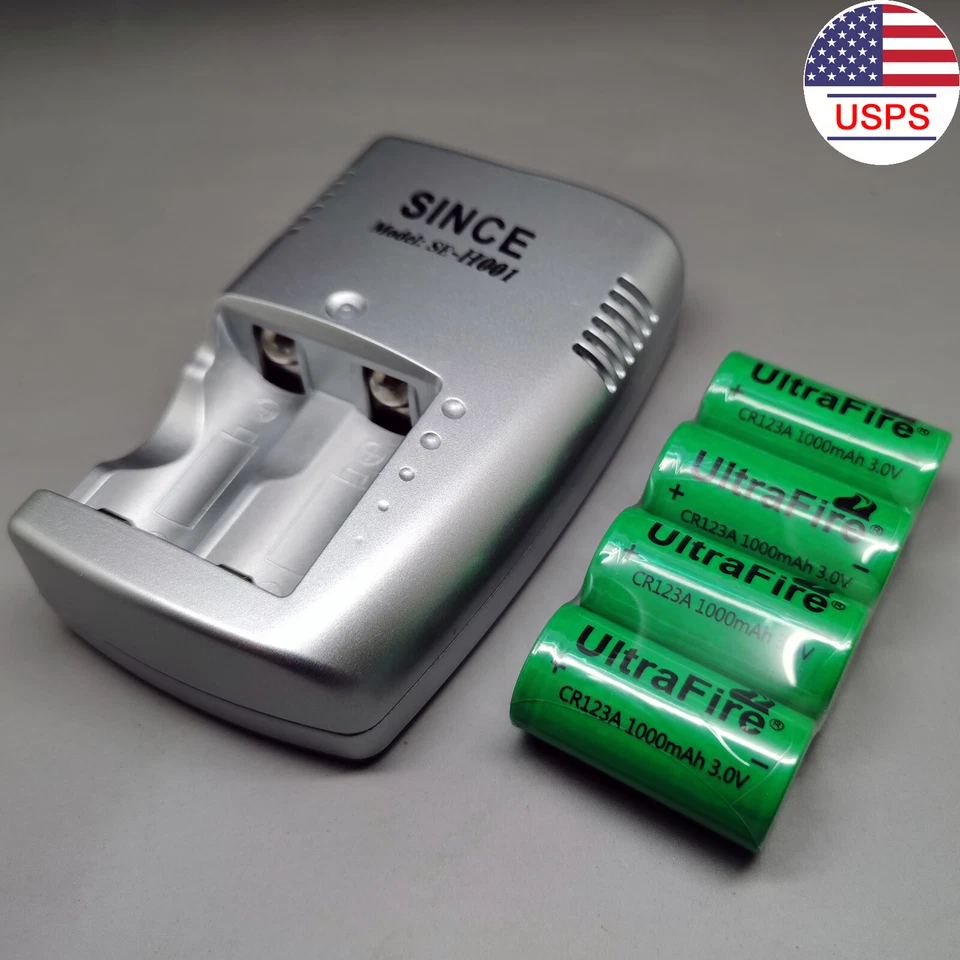 UltraFire CR17335 CR17345 17335 17345 CR123A K123A 3V 1000mAh Battery or Charger - Image 1 of 1