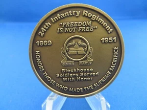 Korean Conflict Challenge Coin 50TH ANNIVERSARY 24th Infantry Regiment - Picture 1 of 2