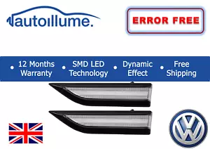 VW Caddy Dynamic Sweeping Indicators Clear LED Sequential Repeater - Picture 1 of 3