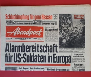 Abendpost vom * 29./30. Juli 1961 * zum Bau der Mauer  A 44 - Picture 1 of 1