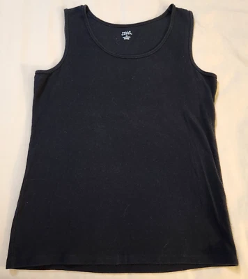 Falls Creek 女式背心,尺寸 1X 无袖黑色圆领 — 第 1/4 张图片