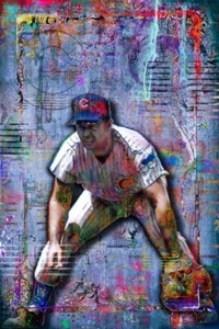 Ron Santo Chicago CUBS Legend 12x18in Pop Art Poster Free Shipping US - Picture 1 of 9