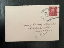 Antique US Ship Cover 1920s U.S.S. WYOMING To Brooklyn NY