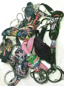 CORDINI VERA BRADLEY'S con PORTACHIAVI, CLIP ARAGOSTA (B) VARI MODELLI COTONE NUOVI CON ETICHETTE - Foto 1 di 6