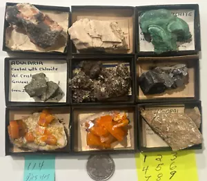 Walker Collection, 1930 to 1960, LOT #114 of 9 Rocks Gems Minerals - Picture 1 of 24