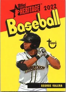2022 Topps Heritage Minor League #73PC-4 George Valera 1973 Topps Pack Cover - Imagen 1 de 2