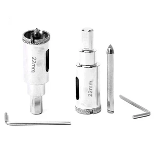 2Pcs 22mm Diamond Hole Saw 7/8" Tile Drill Bits Center Pilot Bit for Stone Glass - Picture 1 of 9