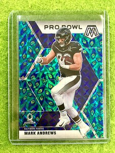 MARK ANDREWS PEACOCK PRIZM CASE HIT CARD JERSEY #89 RAVENS 2020 Panini Mosaic SP
