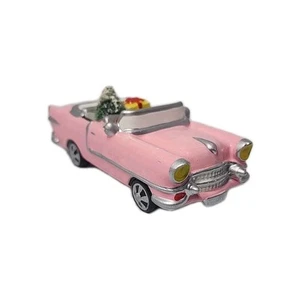Department 56 Pink Cadillac Christmas Presents -Tree -Snow Village Addition - Picture 1 of 8