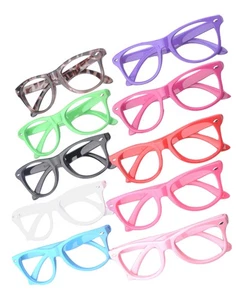 Kids Childrens Costume Glasses Fancy Dress Up Boys Girls Fake Clear Nerd Geek - Picture 1 of 141
