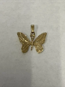 14k Gold Schmetterling Anhänger #109767-2 MGC - Bild 1 von 5