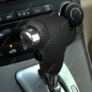 Gear Shift Knob Cover For Honda CR-V 07-11 PU Leather Protector Trim Wrap Black - Picture 1 of 7