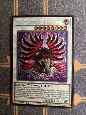 1x Black-Winged Dragon L5DD-ENS03 Secret Rare First Edition Near Mint - Image 1 of 2