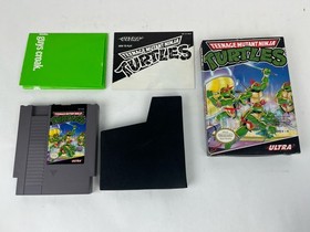 Nintendo Teenage Mutant Ninja Turtles TMNT NES Complete w/ Protector & Poster