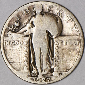 1927-S Standing Liberty Quarter; Perfect G - Picture 1 of 2