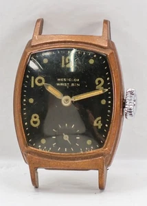 Vintage Westclox Wrist Ben Watch Rare Black Dial James Dean Style Watch Repair - Picture 1 of 6