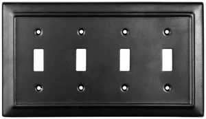 Placa de pared de palanca de 4 velocidades Monarch Abode, pared de interruptor único de metal arquitectónico... - Imagen 1 de 3