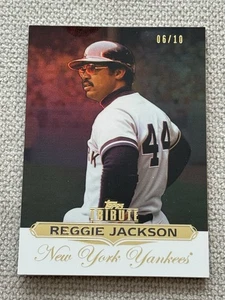 2011 TOPPS TRIBUTE BLACK #84 REGGIE JACKSON #6/10 YANKEES HOF - Picture 1 of 2