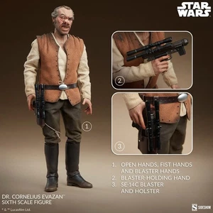 SIDESHOW Star Wars Ep IV ANH Dr. Cornelius Evazan Sixth Scale Figure 2025 Scum - Picture 1 of 3