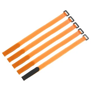 5Pcs Battery Tie Down Straps,0.8x16" Orange Nylon Hold Down Hook Loop Strap - Photo 1/6