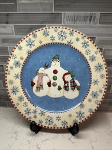 Sakura Debbie Mumm Snowman Chop Plate Christmas Serving Tray Platter 12.5" READ - Picture 1 of 9