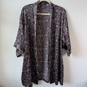 Victoria’s Secret Floral Paisley Satin Robe Women’s Size XS S - Picture 1 of 14