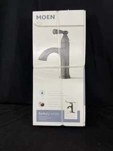 NEW Moen 84945 Banbury Black 1-Handle 1 Hole Bathroom Faucet w/ Drain Free Ship - Picture 1 of 10