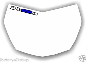 DR650SM Supermoto Blue Front Number Plate Graphic DR650 DR 650 Decal Headlight - Picture 1 of 2