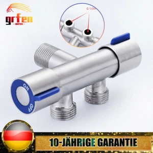 3 Wege Wasserhahn Doppelanschluss G1/2 Eckventil Umschaltventil für Waschmaschin - Bild 1 von 7