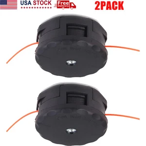 2 x Trimmer Head Black Accessory Universal Easy Installation Weeds Eater Head - Picture 1 of 8