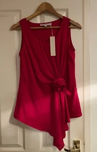BNWT £89 Women's Designer Fenn Wright Manson Magenta Pink Rose Blouse Top, M, 12 - Picture 1 of 10
