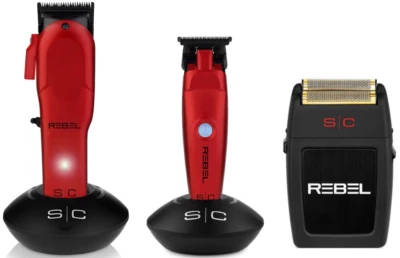 Stylecraft Red Rebel Clipper & Recortadora & Afeitadora Super-Torque Juego Inalámbrico - NUEVO Foto 1 de 4