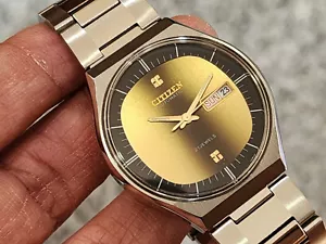Mint Vintage Automatic Citizen Watch 8200 GENTS Tiger Eye Brown Dial 71-1136 2 - Picture 1 of 6