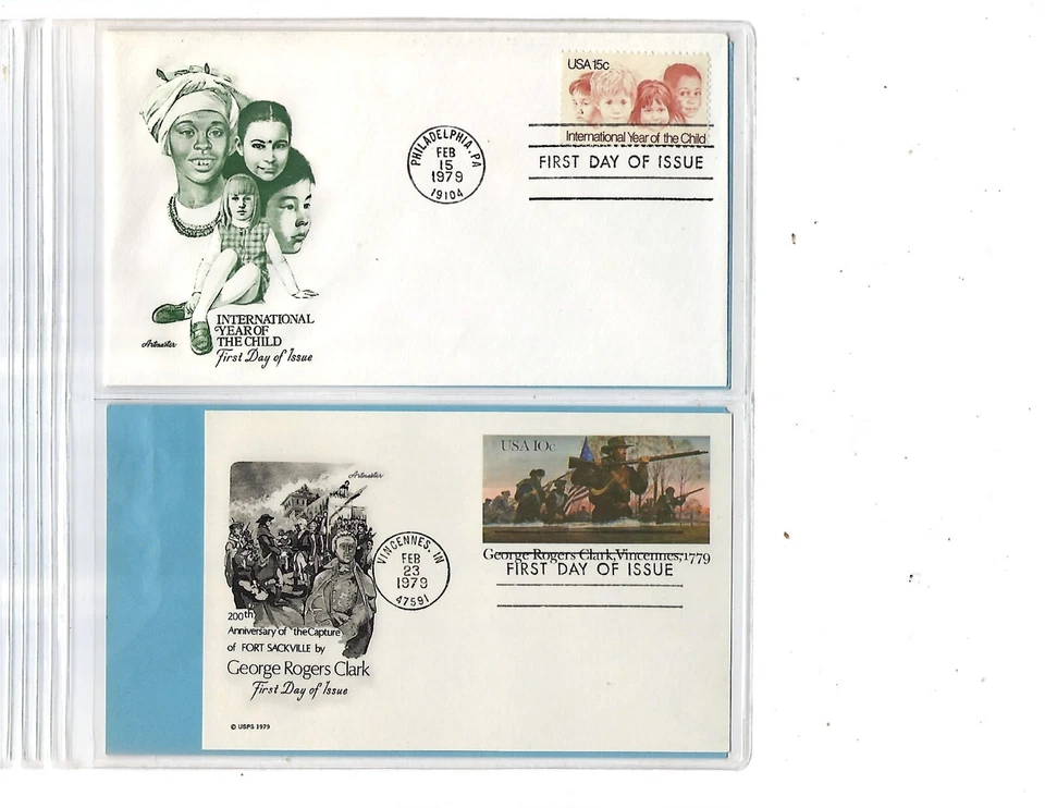 US: 2 FDCs XF 52521 - Image 1 of 1
