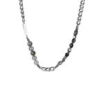 7mm Cuban Chain Necklaces, Unisex Beads Charm Women Men Miami Curb Links