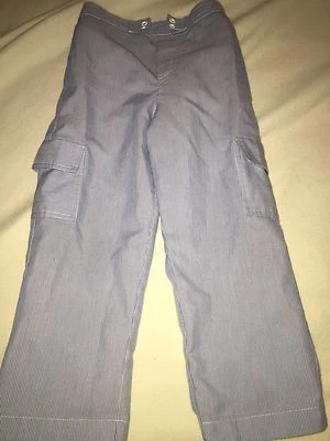 Cute Eiseman Boys Sz. 4 Blue & White Cargo Style Pants. Great. No Front Tie - Image 1 of 4