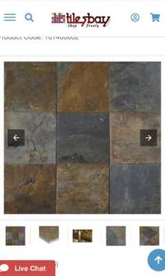 Azulejo de pared y piso de pizarra calibrado California Gold Classic 12” X 12” 100 pies cuadrados en total Foto 1 de 4