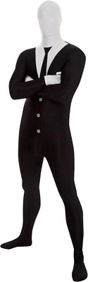 Adult Slenderman Morphsuit Men`s Women`s Suit Halloween Bodysuit Costume M - XXL - Image 1 of 4