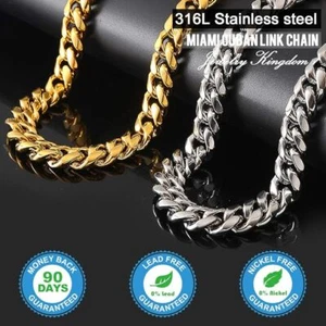 Jewelry Kingdom 1 Bracelet for Men and Women Chain Cuban Link Chain Gold/Silver - Picture 1 of 11
