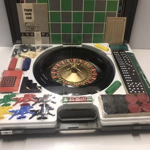 Multiple Games In Carrying Case Sears 1959 Roulette Chess Checkers And More RARE - Picture 1 of 7