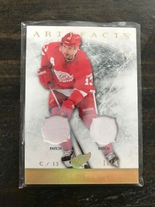2012-13 UD Artifacts Gold Dual Patch #75 PAVEL DATSYUK SP /15 Detroit Red Wings