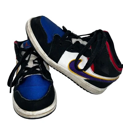 Nike Niños Air Jordan 1 Mid SE BQ6933-005 Negro Zapatos de Baloncesto Tenis Talla 10 Foto 1 de 4