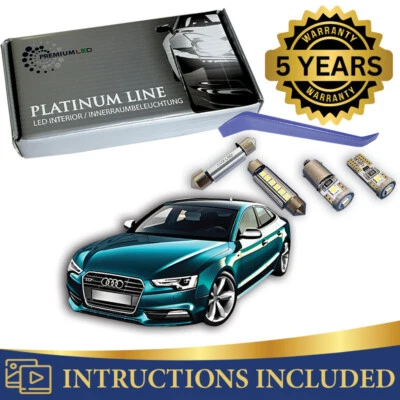 AUDI A5 Sportback LED INTERIOR KIT PREMIUM 16 SMD WHITE BULBS ERROR FREE 8T 8F - Image 1 of 4