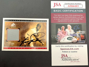 Ferguson Jenkins 2002 Upper Deck Hand Signed Game-Used Swatch Card JSA CERT.