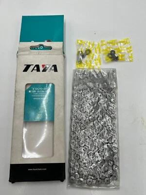 Cadena Taya OCTO-DH 136 eslabones 8V para bicicleta eléctrica, plateada Foto 1 de 4