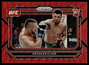 2023 Panini Prizm UFC Red Wave Drakkar Klose Rookie G11 #100